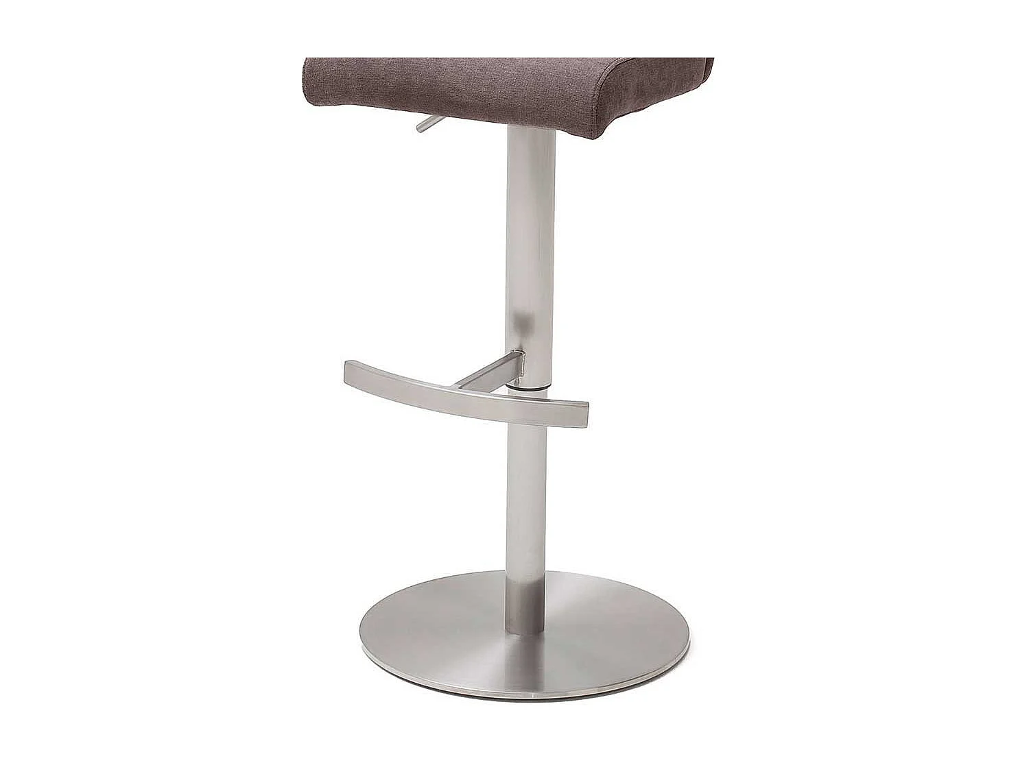 Drehbarer Barstuhl in Braun Stoff höhenverstellbar