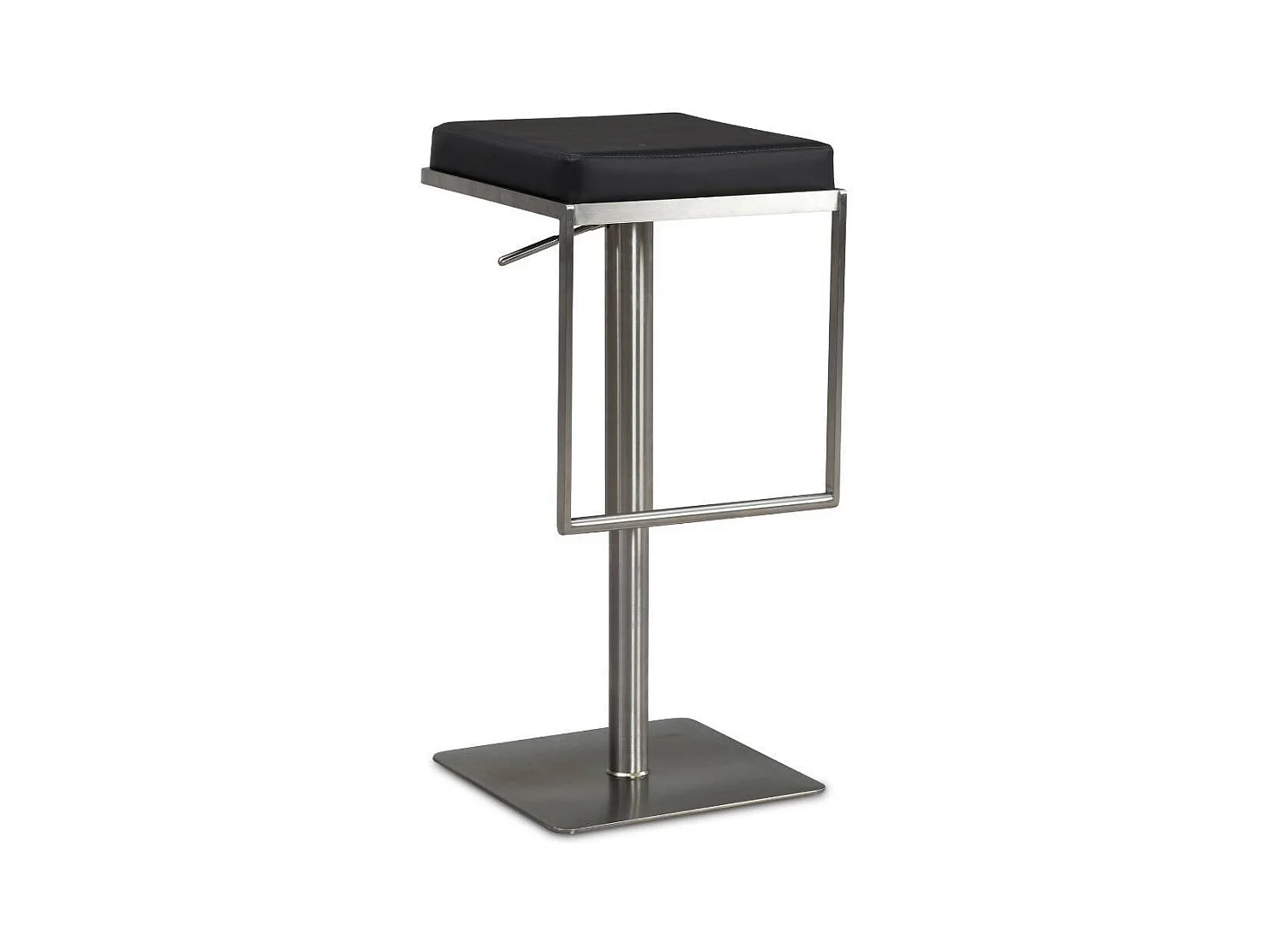 Barhocker Barstuhl in Silberfarben mit Fußgestell aus Metall