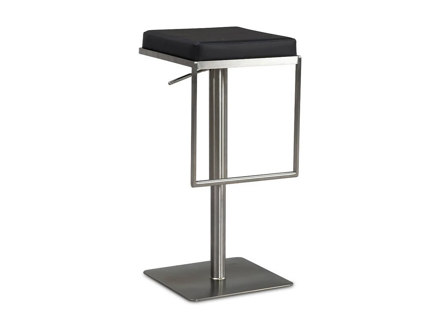 Barhocker Barstuhl in Silberfarben mit Fußgestell aus Metall