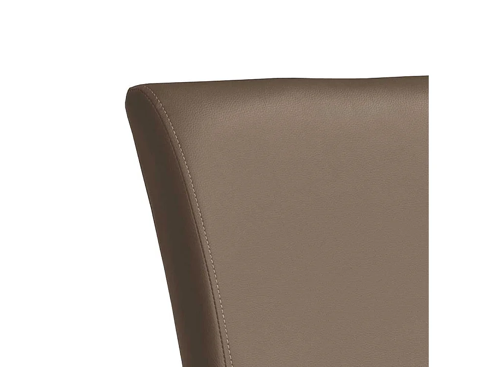 Küchenhocker in Braun Grau Echtleder