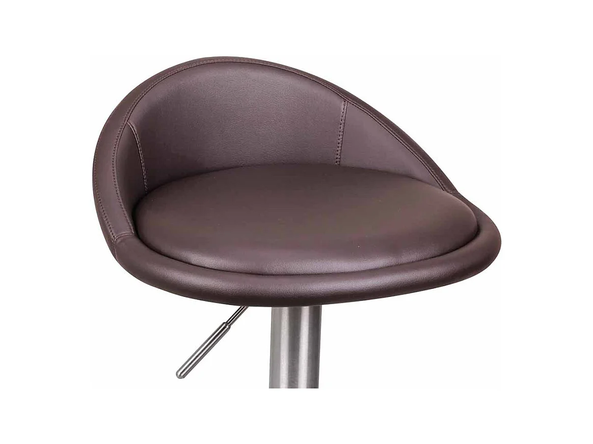 Barhocker in Braun Kunstleder höhenverstellbar