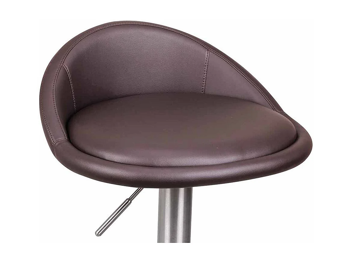 Barhocker in Braun Kunstleder höhenverstellbar