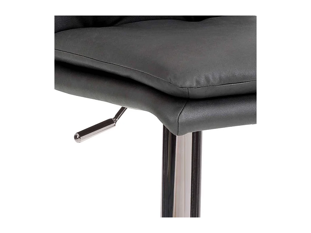 Design Hochhocker in Dunkelgrau Chromfarben