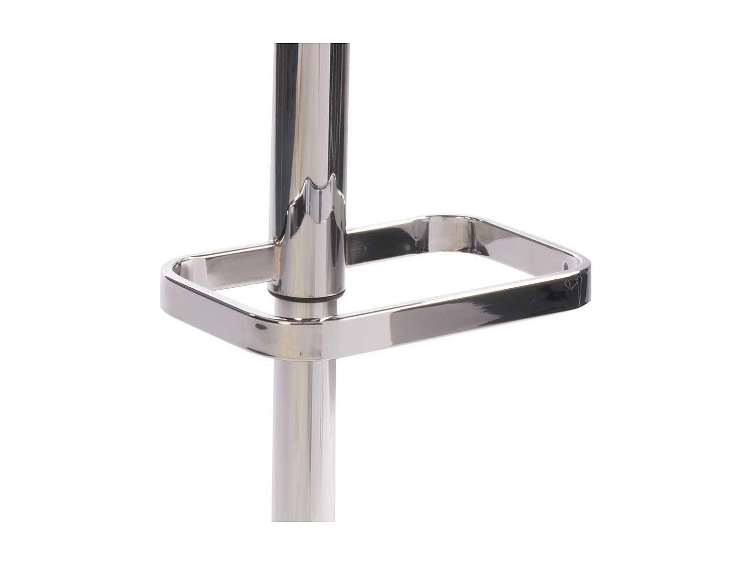 Design Hochhocker in Dunkelgrau Chromfarben