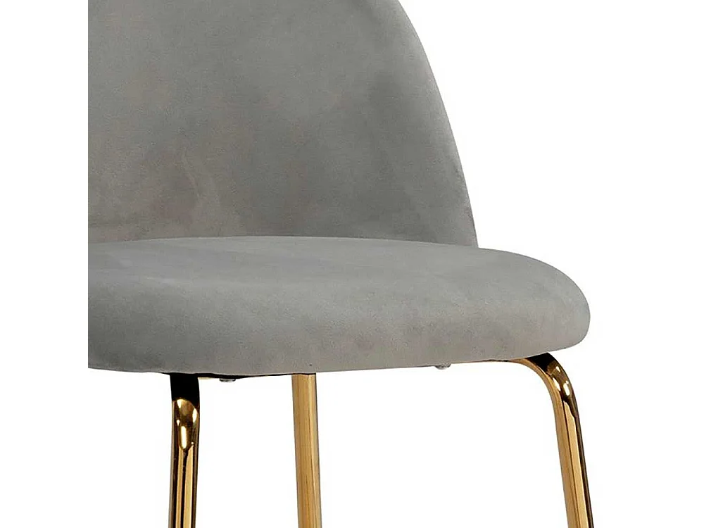 Barhocker Set Hochhocker in Grau und Goldfarben (2er Set)