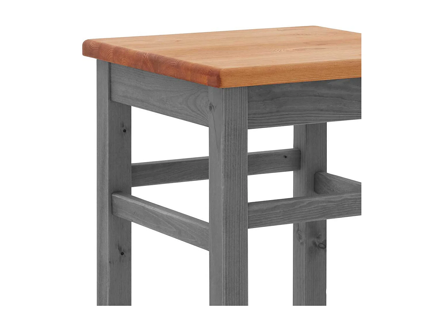 Hoher Hocker Bar aus Kiefer Massivholz Landhaus Stil