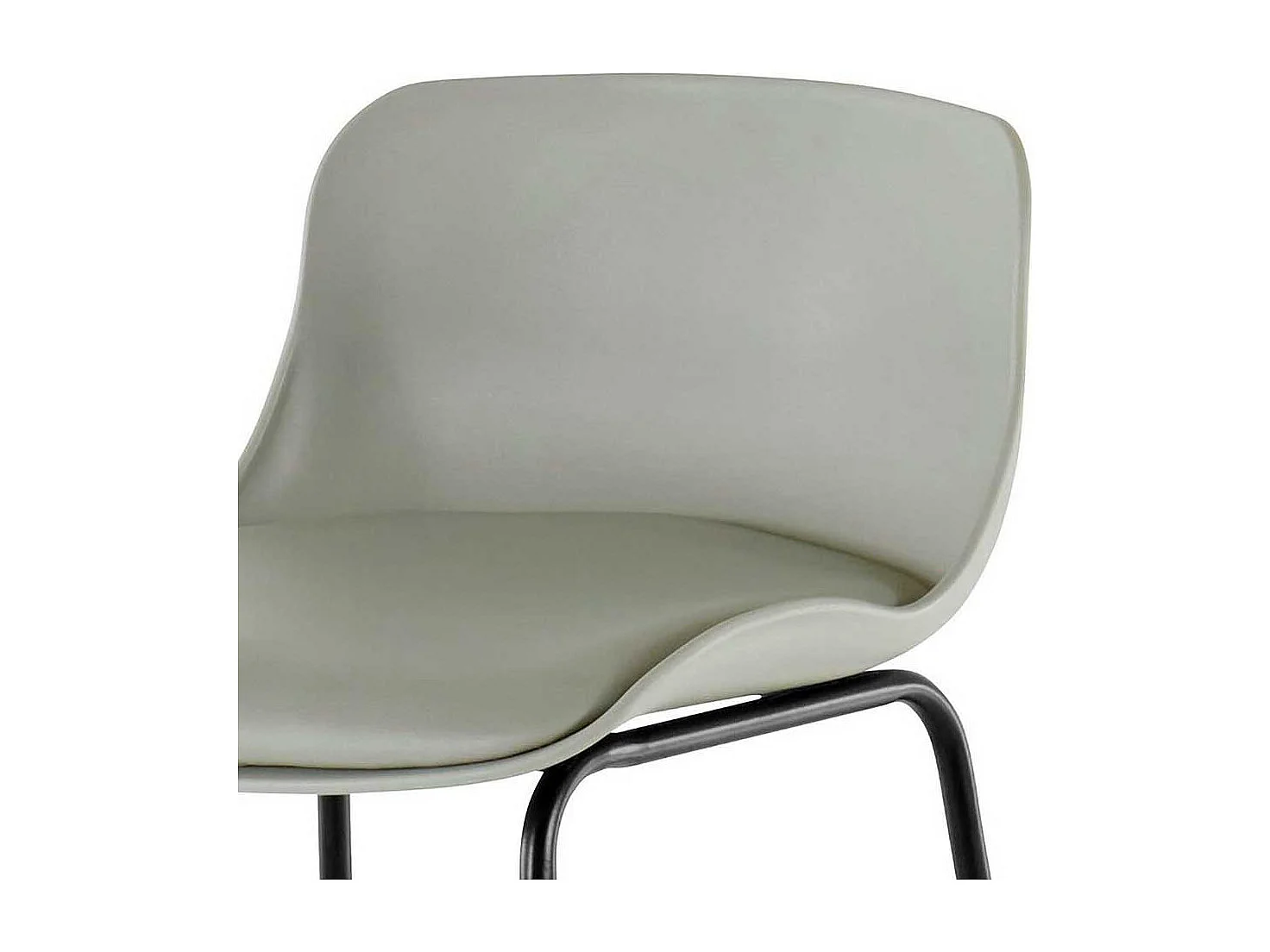 Grauer Barhocker mit schwarzem Bügelgestell 75 cm Sitzhöhe (2er Set)