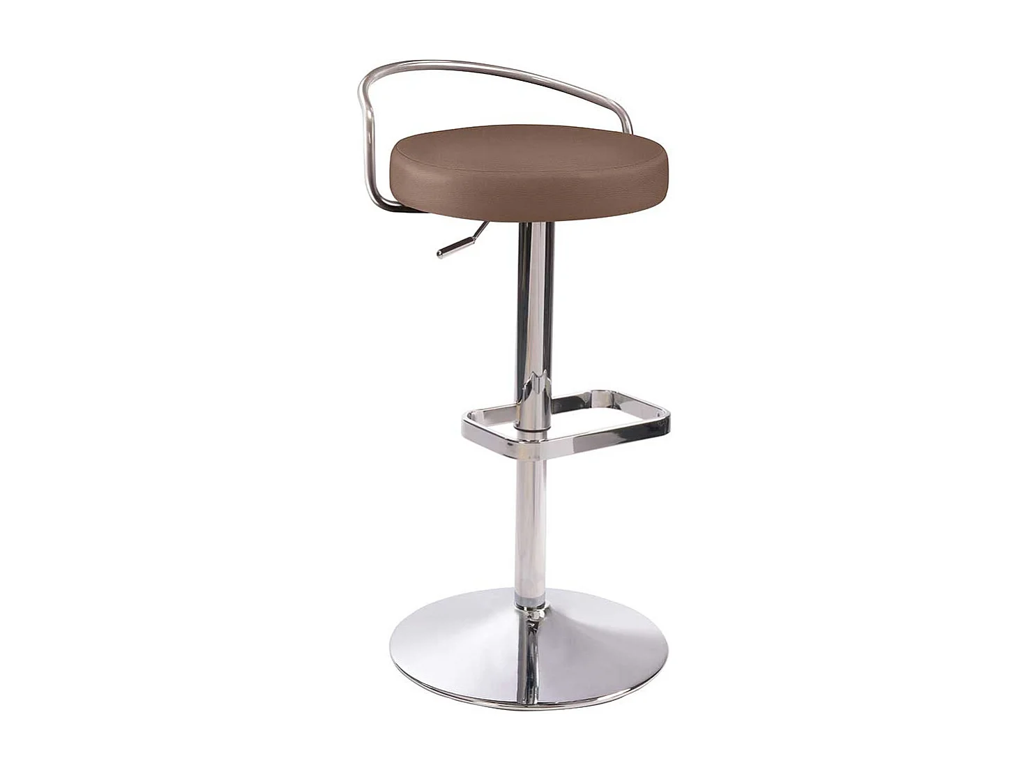 Hochhocker mit Rückenlehne aus Metall 82 cm Sitzhöhe