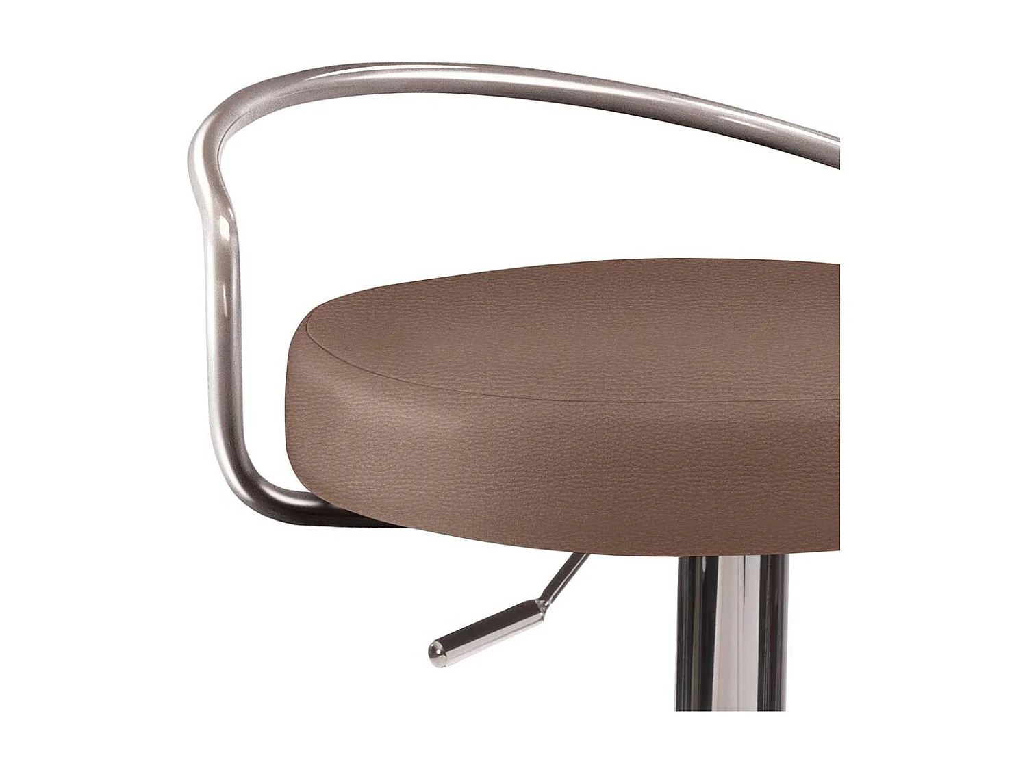 Hochhocker mit Rückenlehne aus Metall 82 cm Sitzhöhe