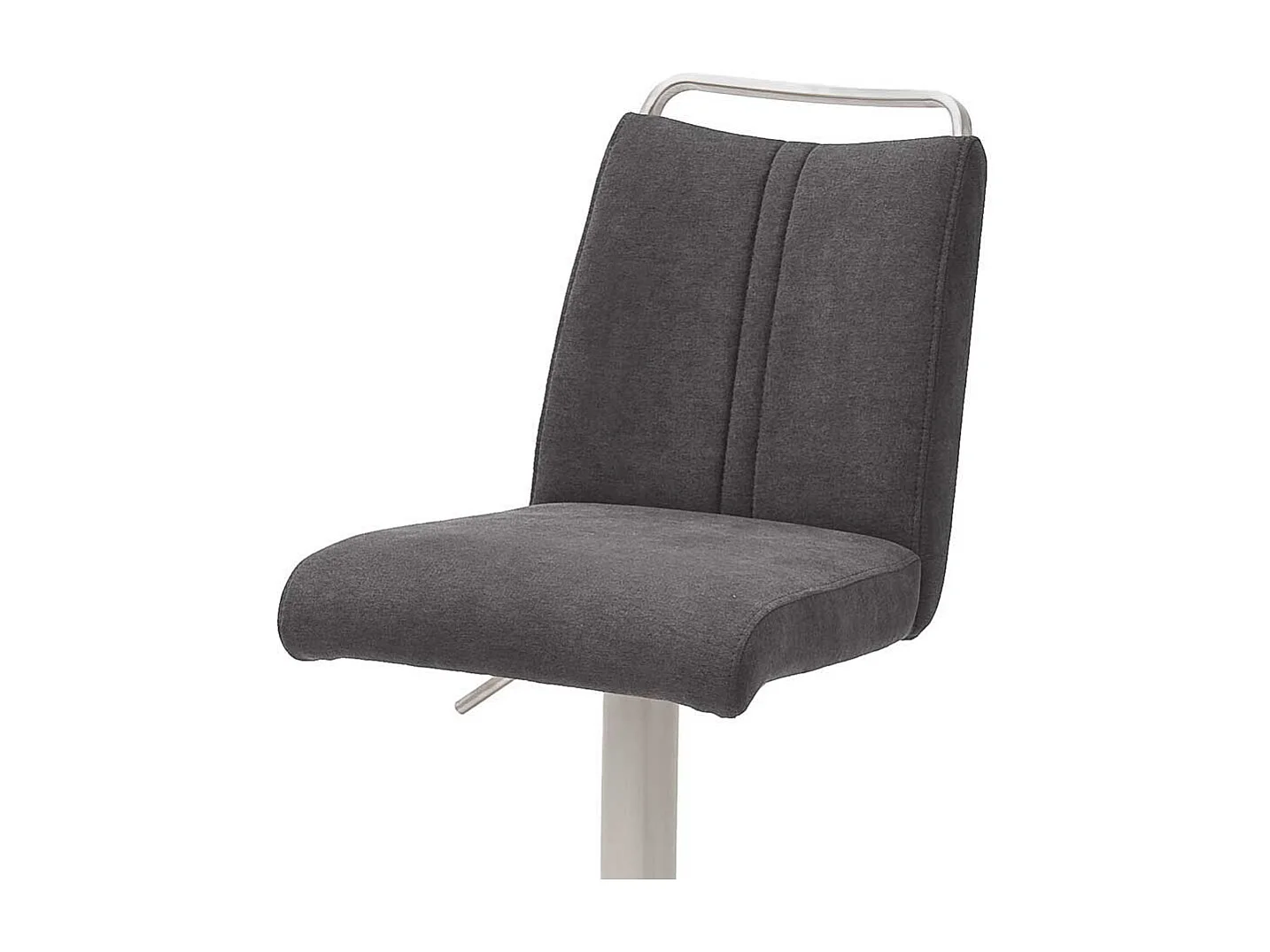 Thekenstuhl in Anthrazit Stoff höhenverstellbar