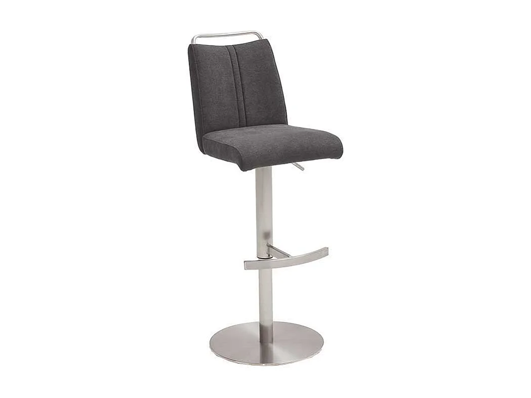 Thekenstuhl in Anthrazit Stoff höhenverstellbar