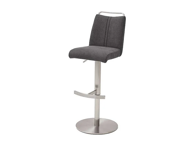 Thekenstuhl in Anthrazit Stoff höhenverstellbar