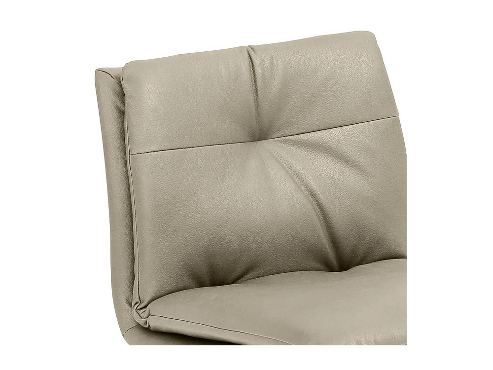 Kuechenhocker in Taupe Microfaser Gestell Edelstahl gebürstet