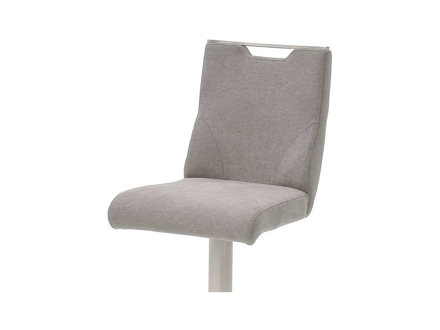 Barstuhl in Hellgrau Webstoff drehbar