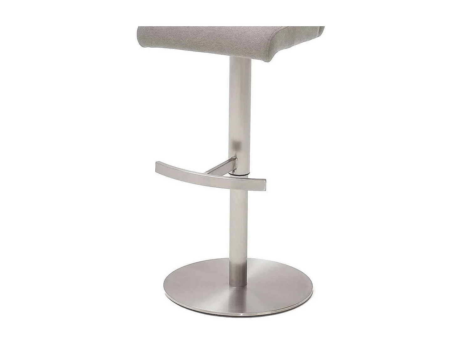 Barstuhl in Hellgrau Webstoff drehbar