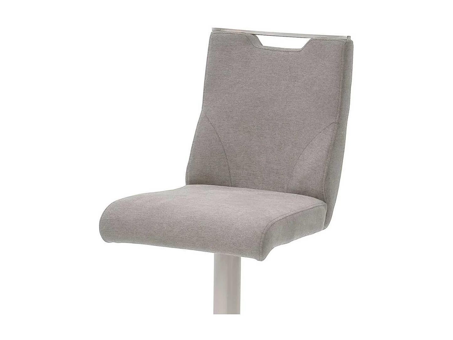 Barstuhl in Hellgrau Webstoff drehbar