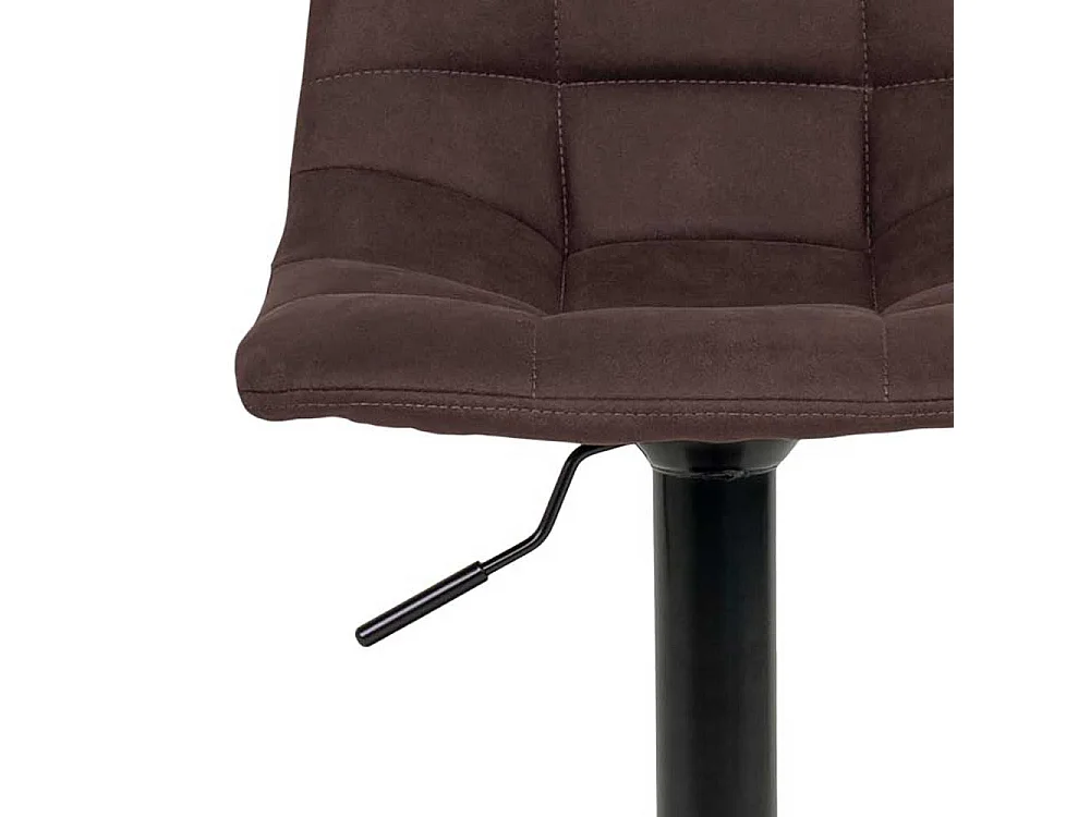 Bar Polsterhocker in Dunkelbraun Schwarz (2er Set)