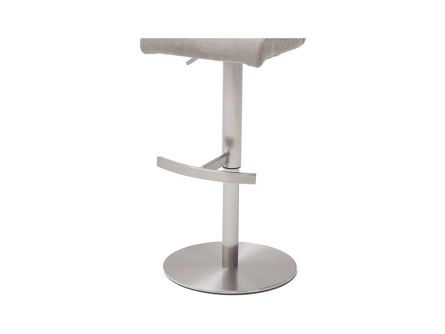 Höhenverstellbarer Barstuhl in Hellgrau Stoff drehbar