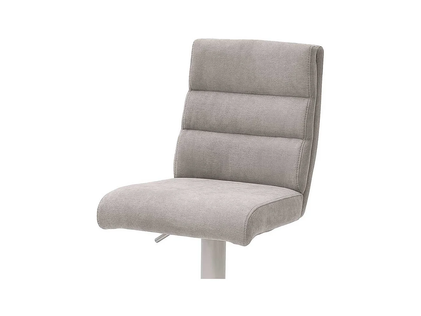 Höhenverstellbarer Barstuhl in Hellgrau Stoff drehbar