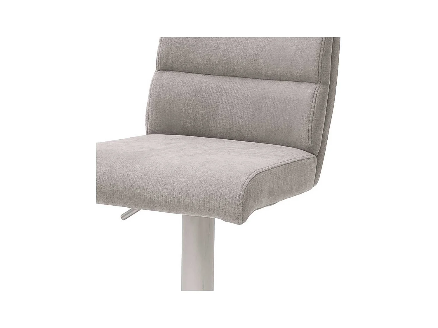 Höhenverstellbarer Barstuhl in Hellgrau Stoff drehbar