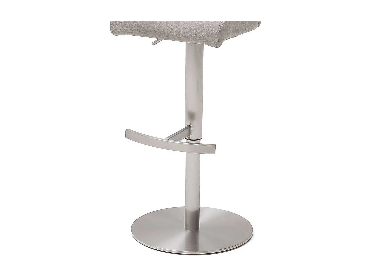 Höhenverstellbarer Barstuhl in Hellgrau Stoff drehbar