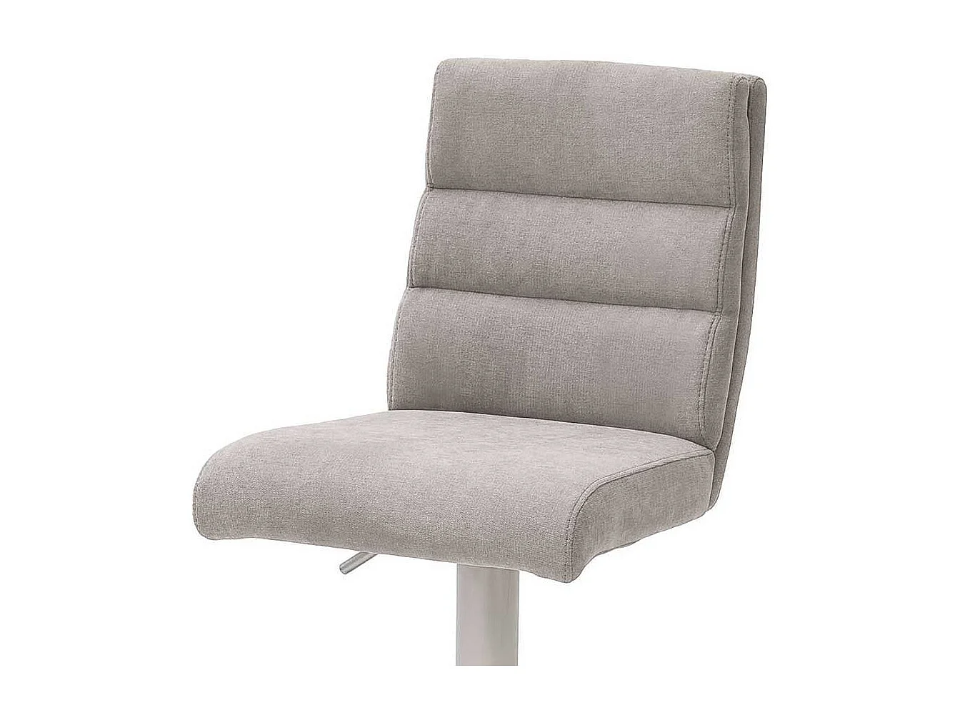 Höhenverstellbarer Barstuhl in Hellgrau Stoff drehbar