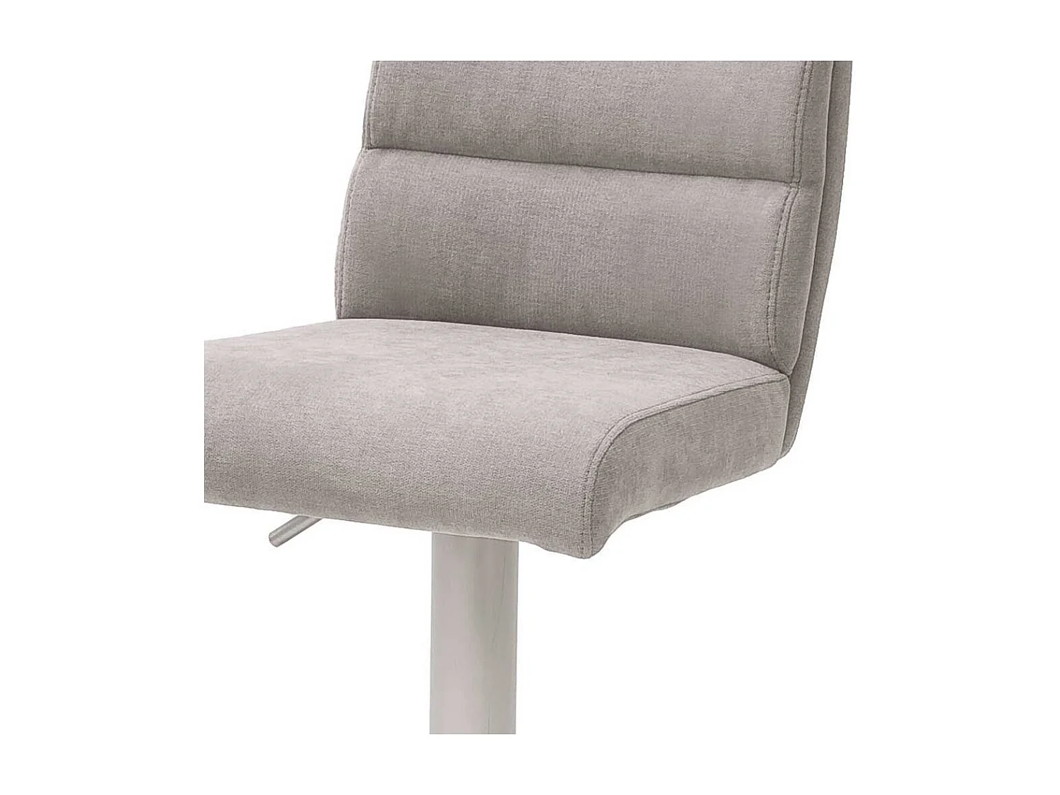 Höhenverstellbarer Barstuhl in Hellgrau Stoff drehbar