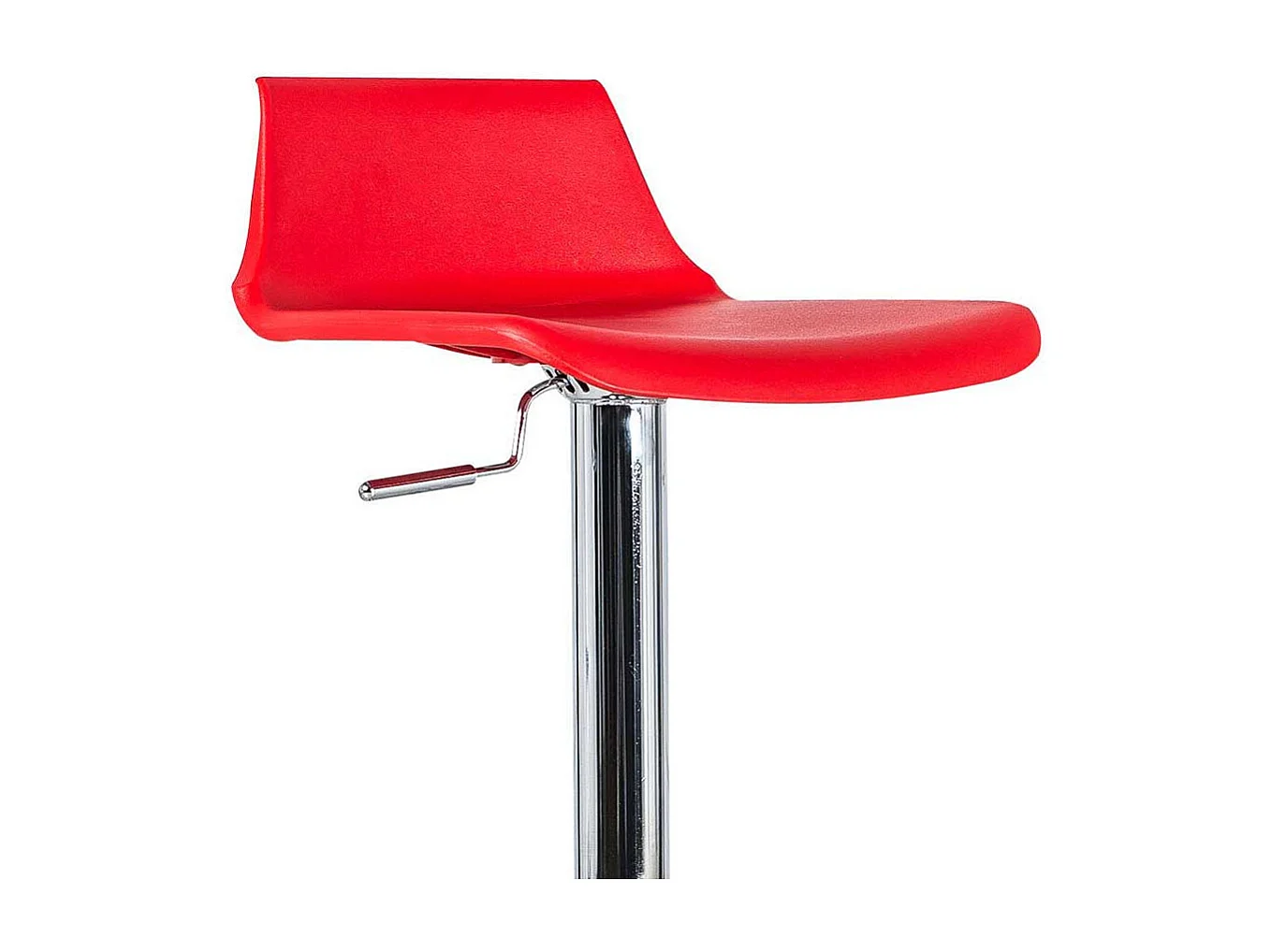 Küchenhocker in Rot Kunststoff Stahl verchromt