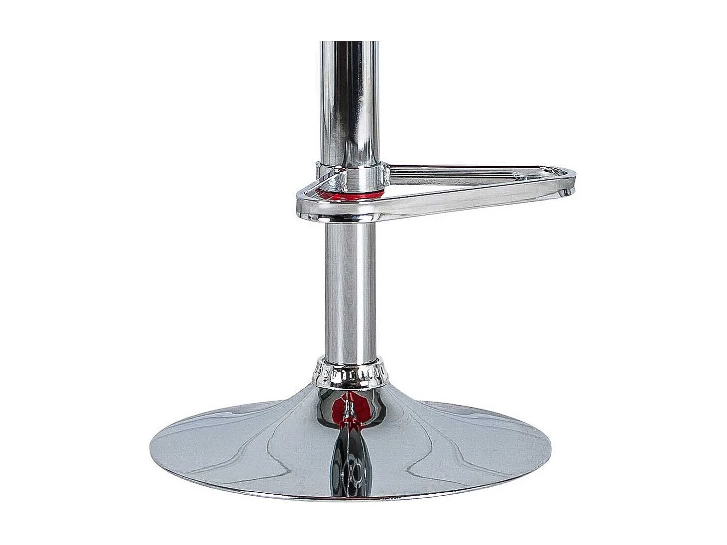 Küchenhocker in Rot Kunststoff Stahl verchromt