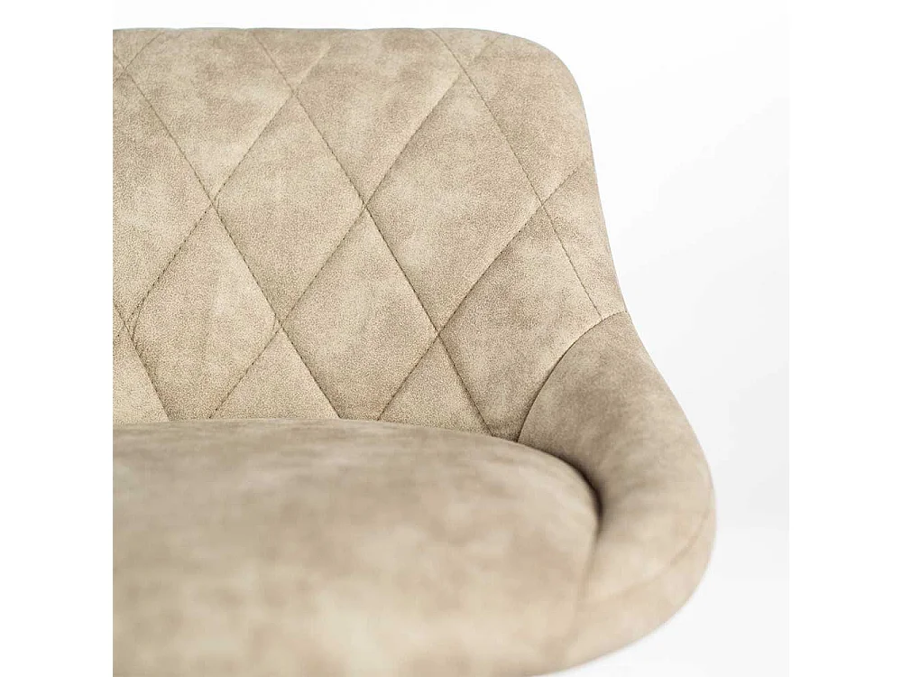 Design Barstühle in Beige und Schwarz gepolstert (2er Set)