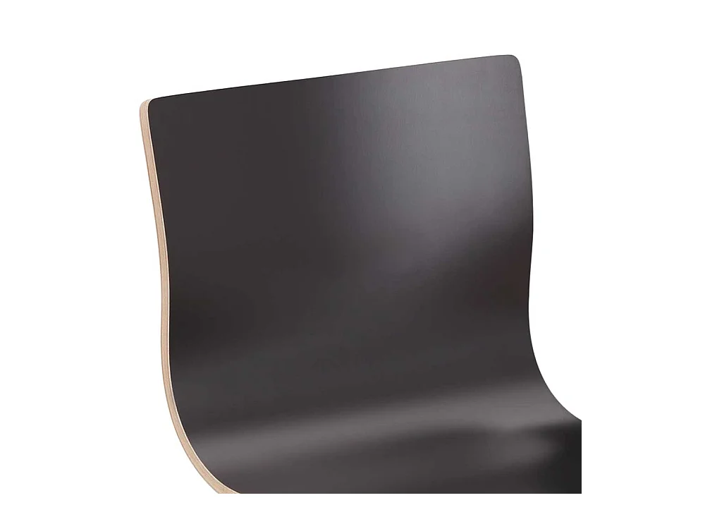 Hochhocker in Anthrazit und Chrom gebürstet Schalensitz