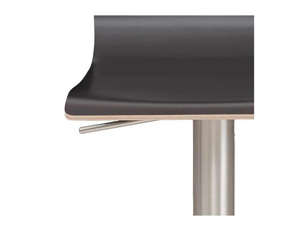 Hochhocker in Anthrazit und Chrom gebürstet Schalensitz