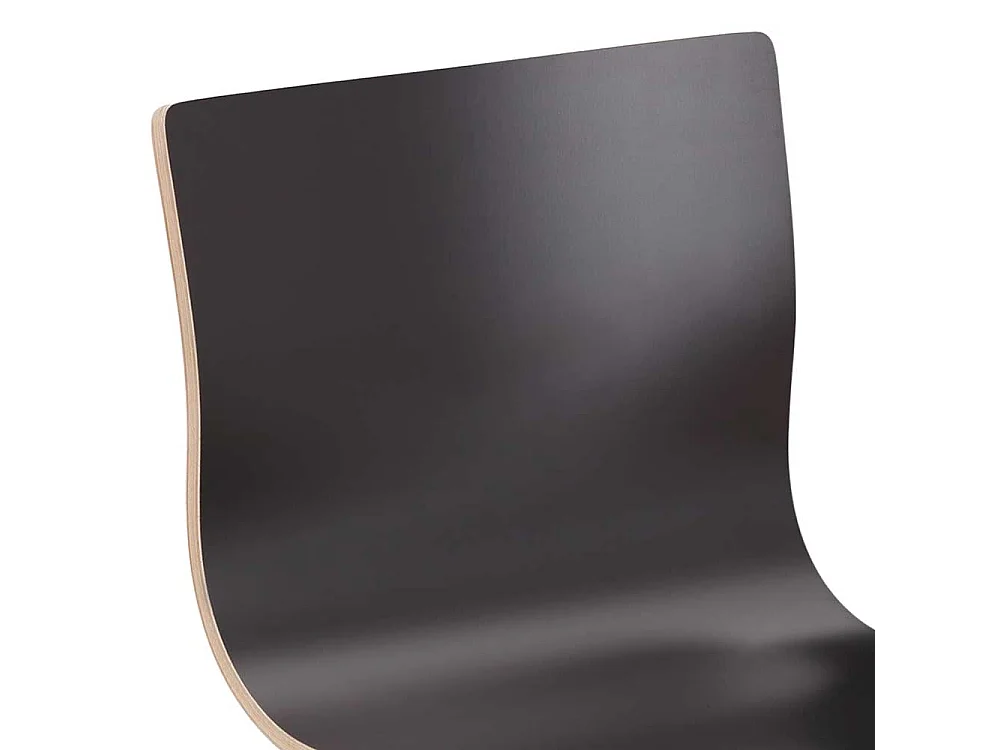 Hochhocker in Anthrazit und Chrom gebürstet Schalensitz