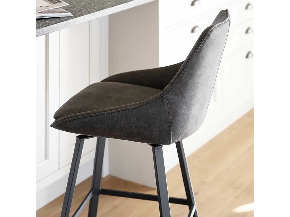 Barhocker Barstuhl mit Schaumstoffpolsterung 65 cm Sitzhöhe (2er Set)