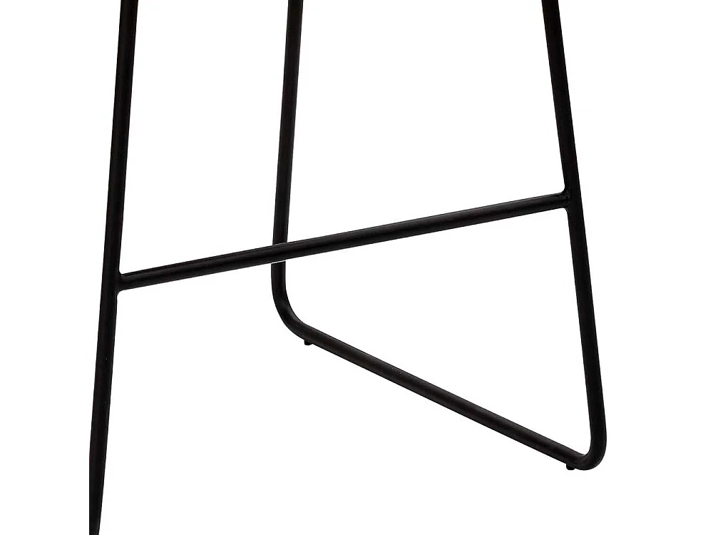 Schwarzer Barhocker mit Metall Bügelgestell 65 cm Sitzhöhe