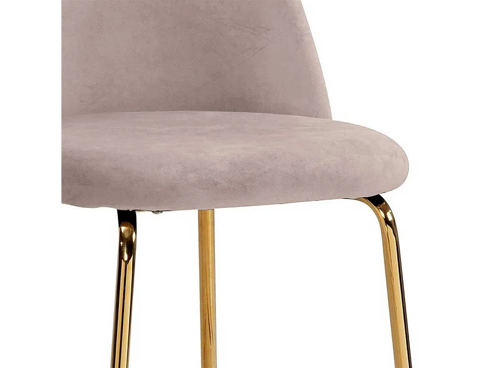 Tresenstuhl Barhocker Set in Beige und Goldfarben (2er Set)