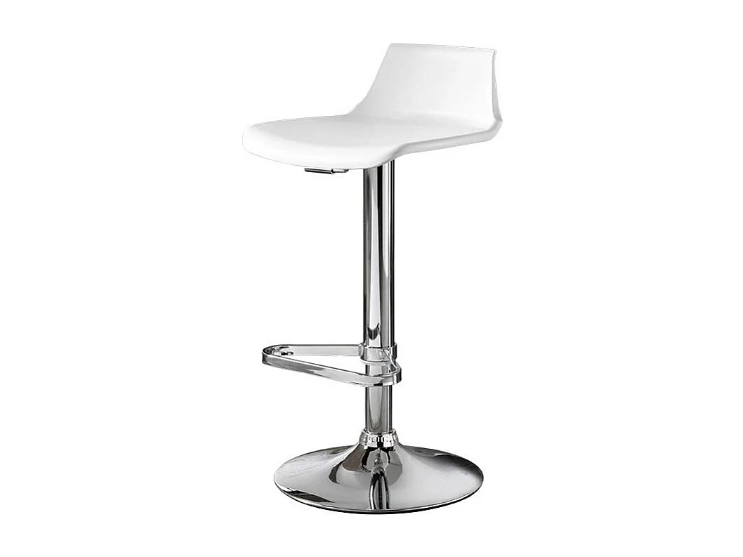 Barstuhl in Weiß höhenverstellbar und drehbar