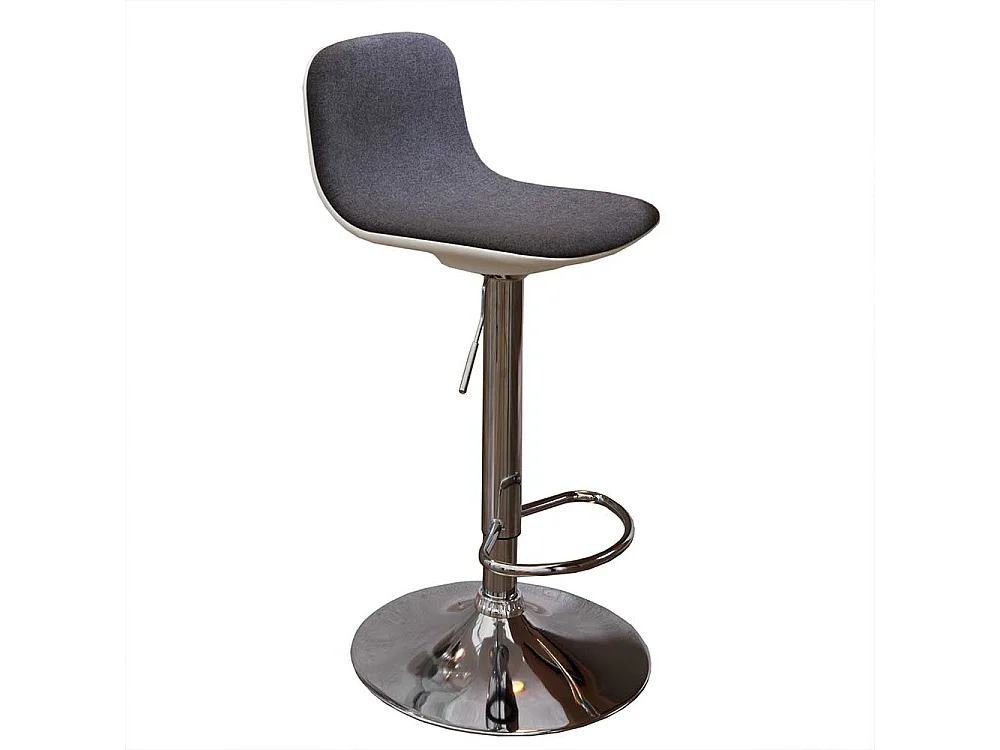 Designbarhocker in Dunkelgrau Webstoff Lehne (2er Set)