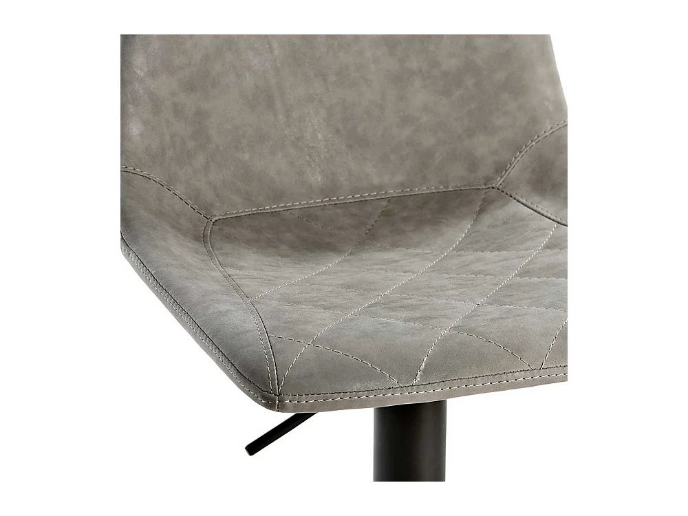 Kunstleder Barstuhl in Lichtgrau Gasdruck