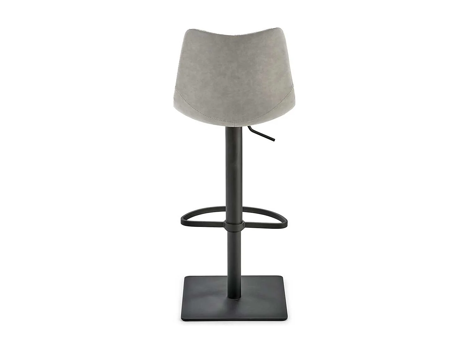 Kunstleder Barstuhl in Lichtgrau Gasdruck