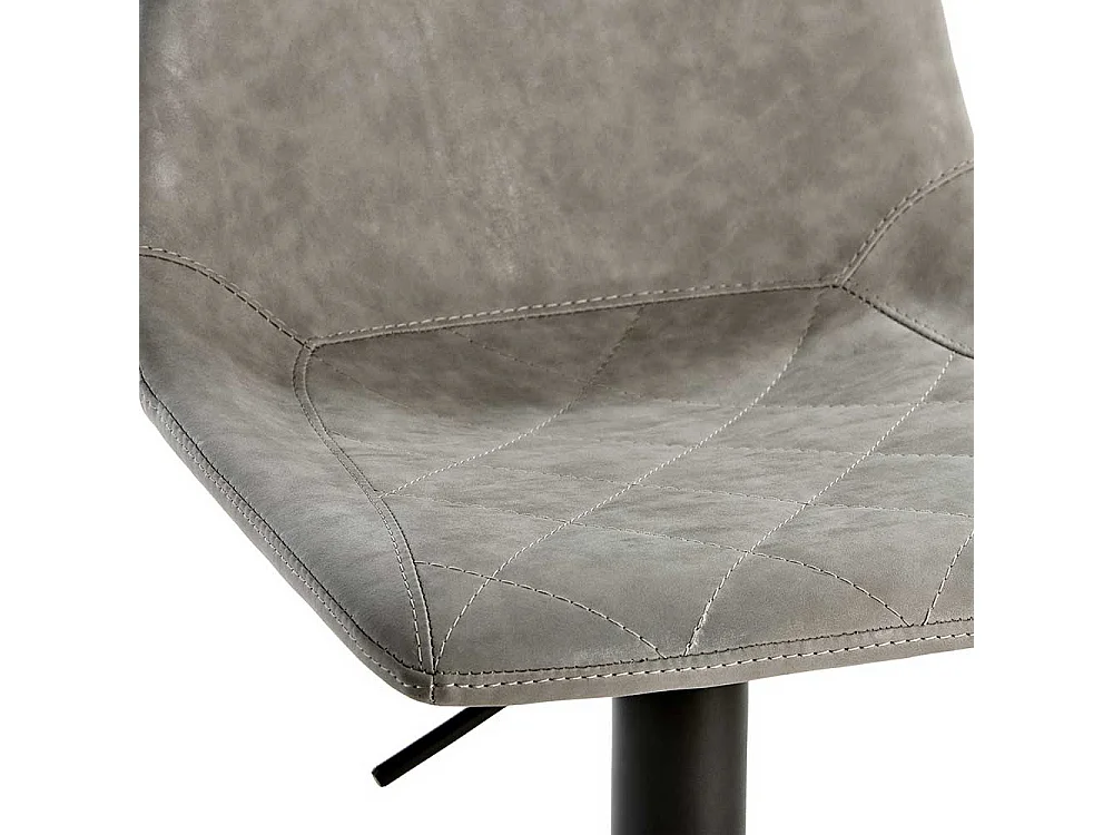 Kunstleder Barstuhl in Lichtgrau Gasdruck