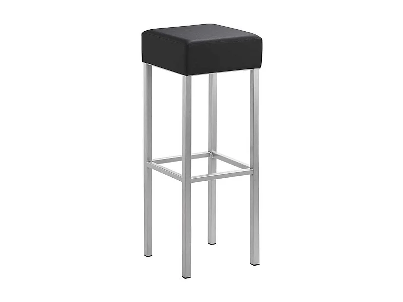 Designbarhocker aus Microfaser Vierfußgestell aus Metall