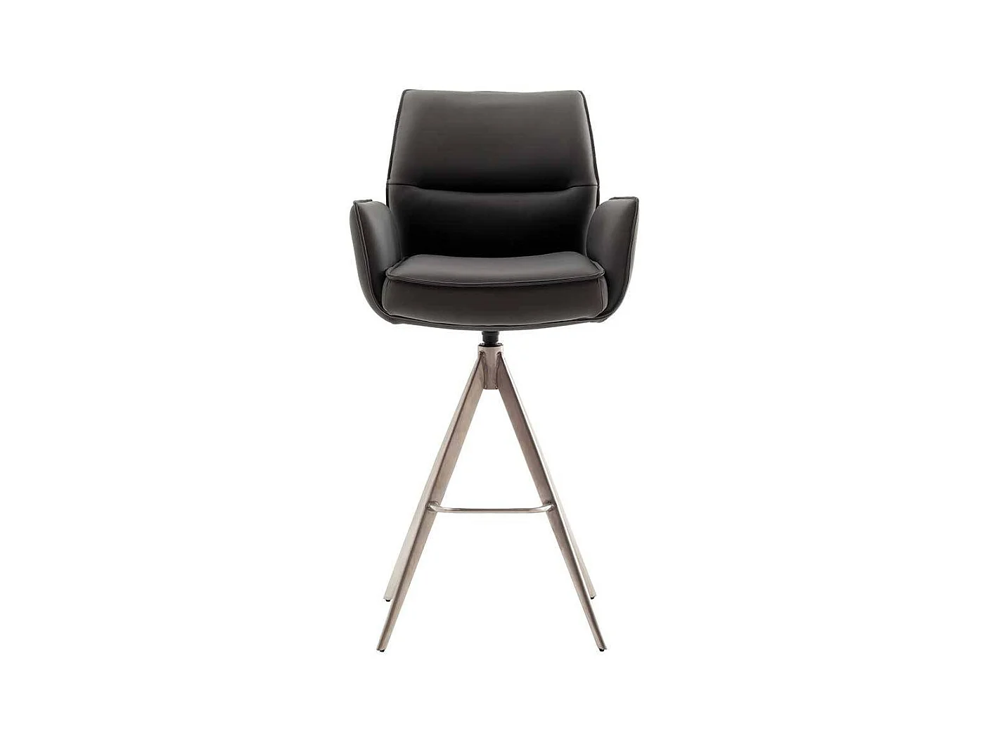 Barhocker Barstuhl mit Armlehnen und Fußgestell aus Metall (2er Set)