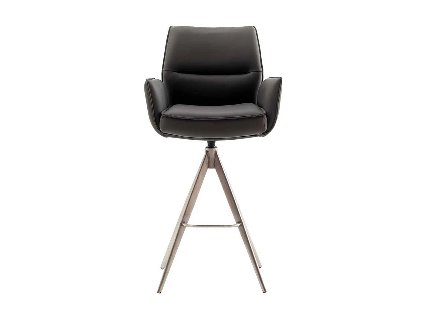 Barhocker Barstuhl mit Armlehnen und Fußgestell aus Metall (2er Set)