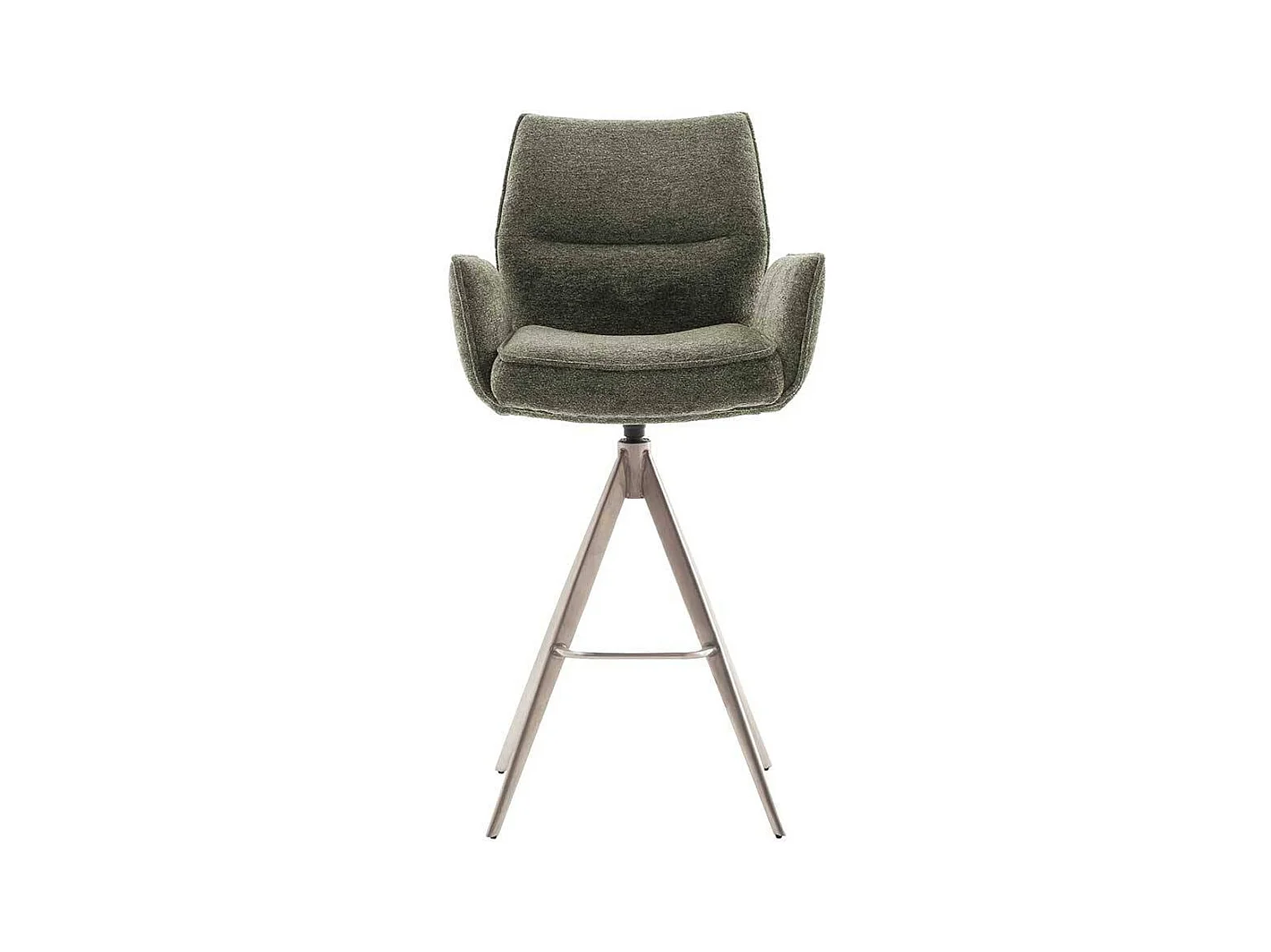 Barhocker Tresenstuhl mit Armlehnen und Fußgestell aus Metall (2er Set)