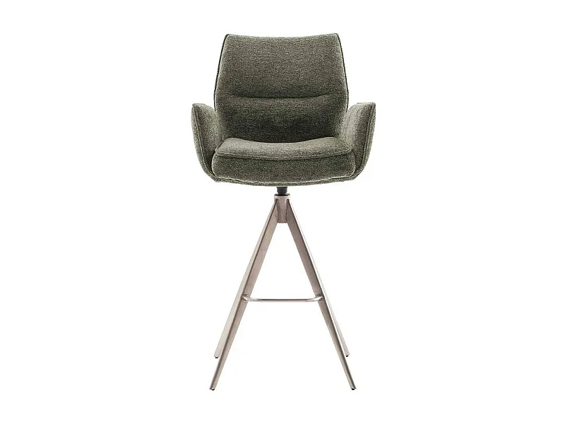 Barhocker Tresenstuhl mit Armlehnen und Fußgestell aus Metall (2er Set)