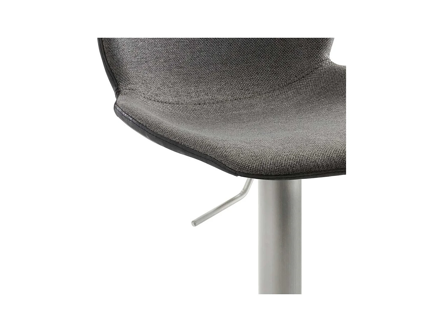 Barhocker höhenverstellbar aus Kunstleder Edelstahl