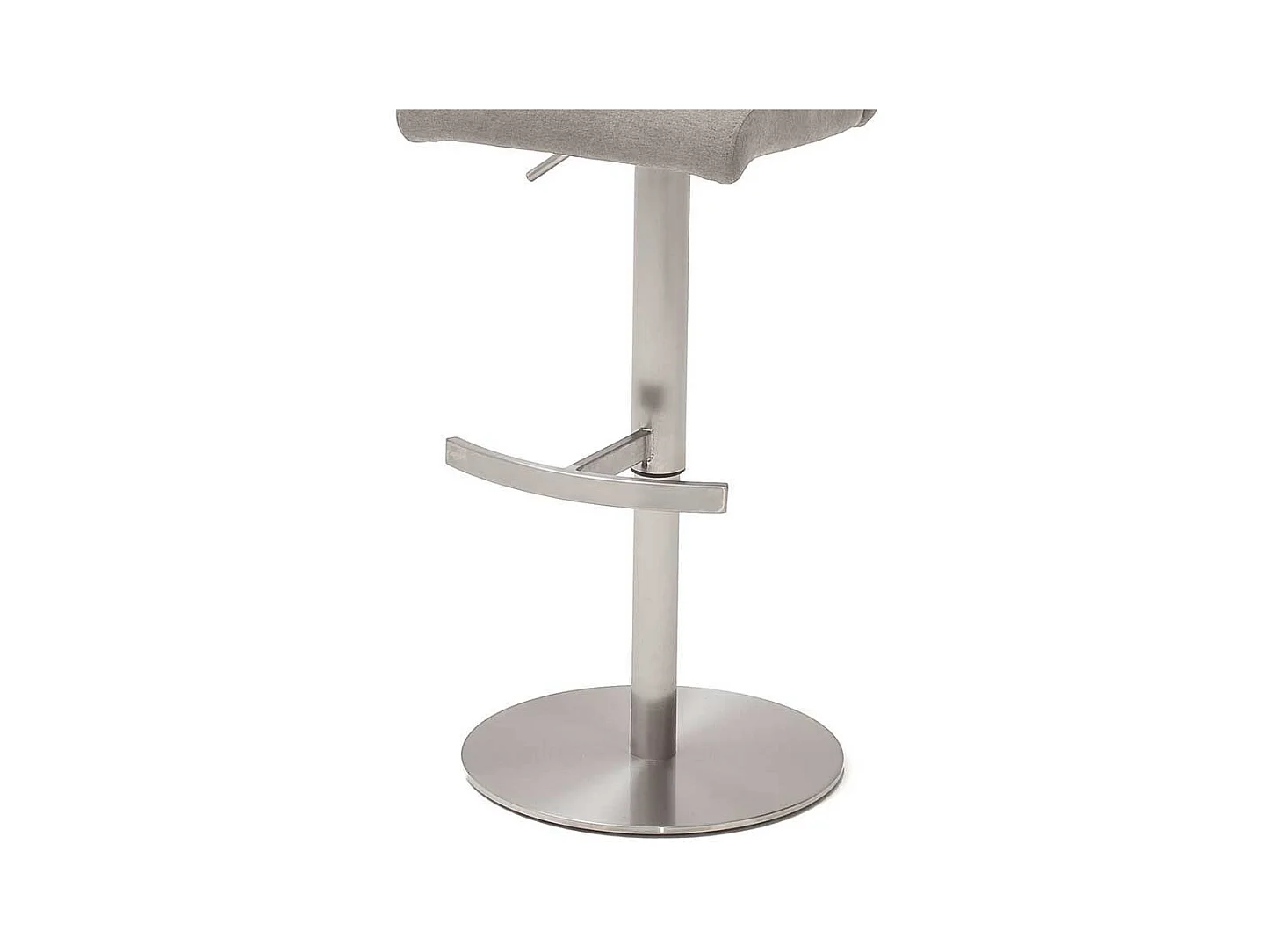 Tresenstuhl in Hellgrau Webstoff höhenverstellbar