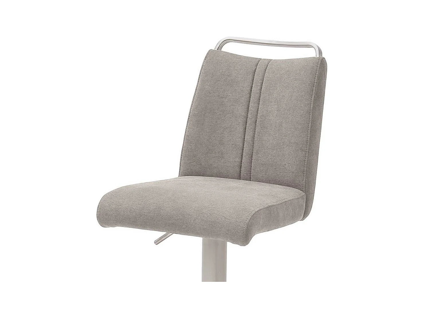 Tresenstuhl in Hellgrau Webstoff höhenverstellbar