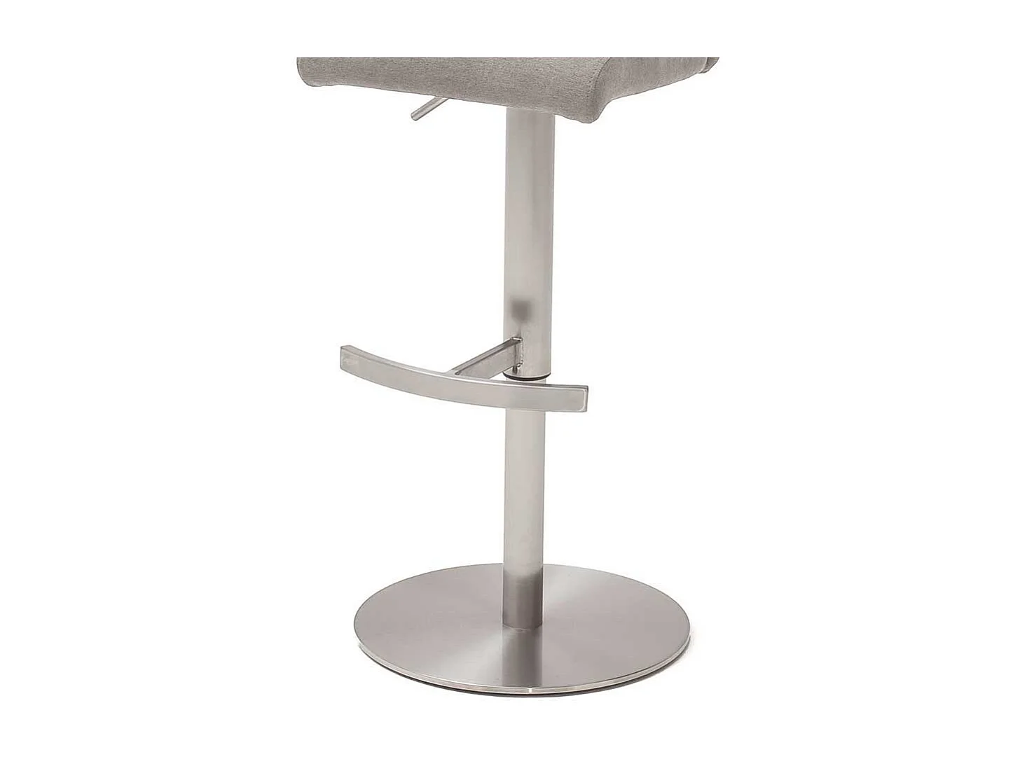 Tresenstuhl in Hellgrau Webstoff höhenverstellbar